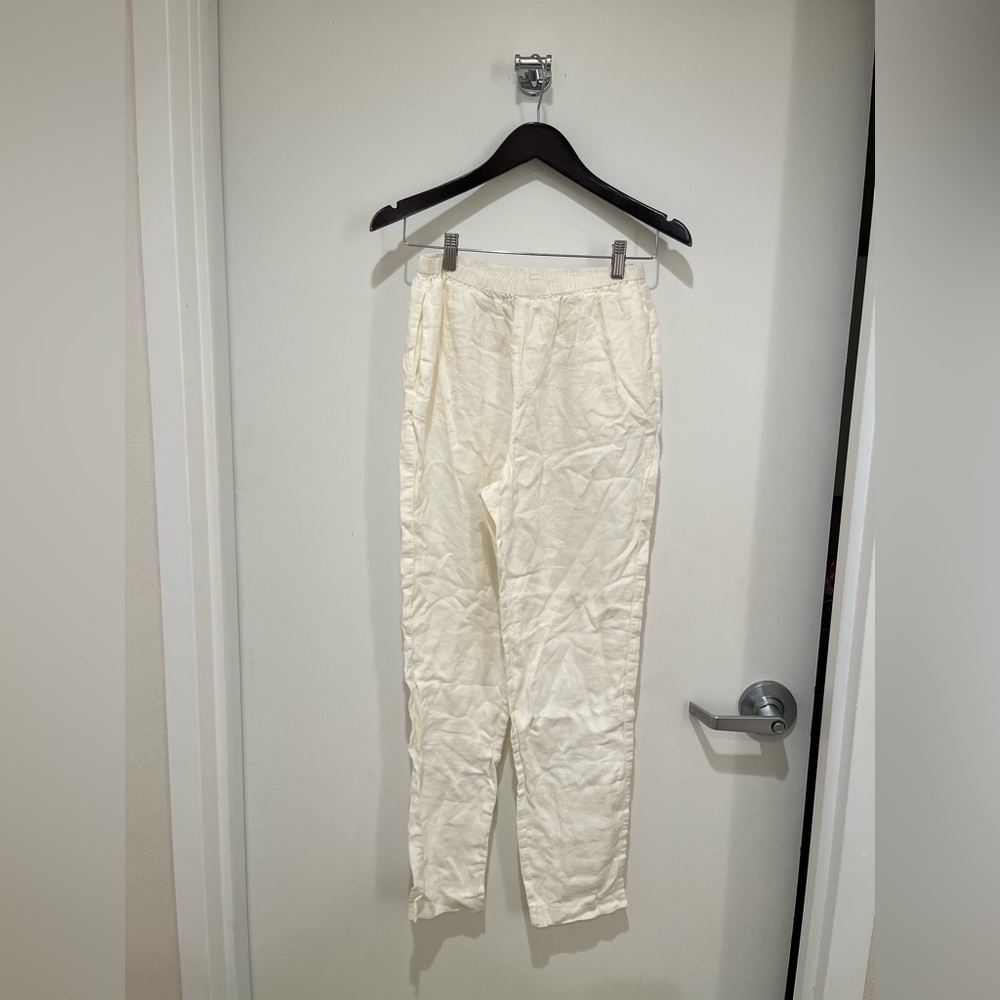 Saks Fifth Avenue Off-White Elastic Waist